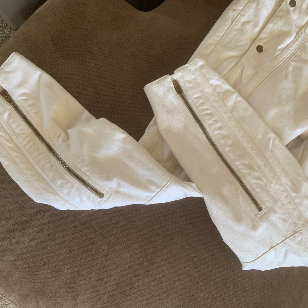 Chloe optic white denim straight leg ankle jeans - Picture 7 of 8